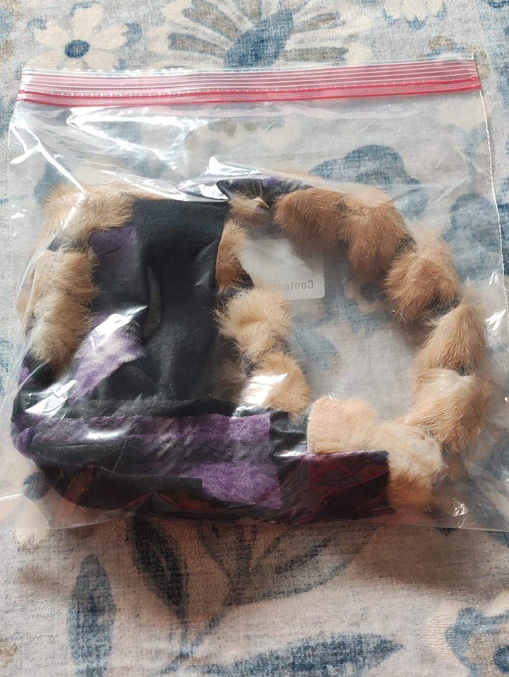 PUPPY: RABBIT FUR  DOG TOY, (NWOT)